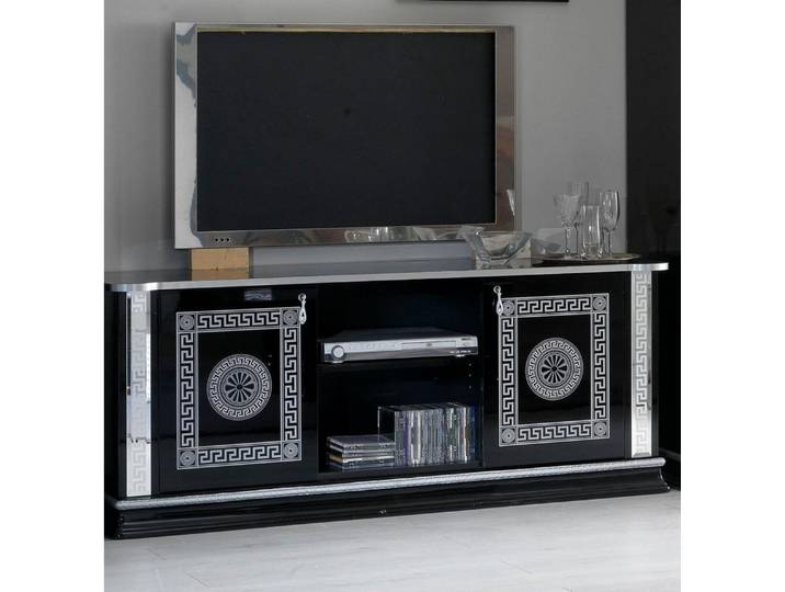 Xlmoebel TV-Schrank Schwarz Lowboard Möbel Fernsehtisch Design RTV Schrank (Lowboard) Made in Europa