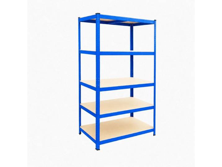 Relaxdays Rayonnage bleu charge lourde, 5 niveaux