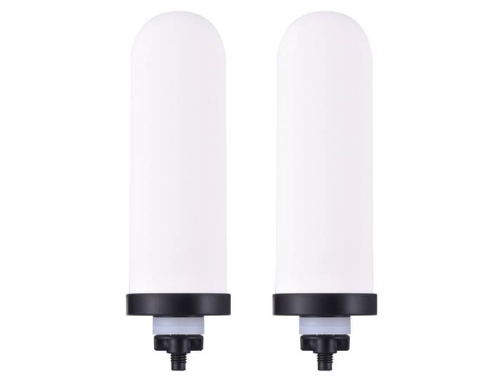 Bougie filtrante en céramique avec charbon actif, 2 pièces, compatible avec le système de filtration d'eau par gravité
