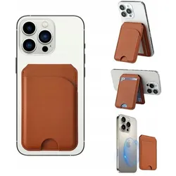 Jabees MagWallet Secure – Magnetische MagSafe-Geldbörse – 4 Kartenfächer – RFID-Schutz – Braun, Weiteres Smartphone Zubehör, Braun