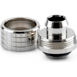 Thermal Grizzly DeltaMate Fitting - ST16 Gloss Nickel (6-Pack), Wasserkühlung Anschluss, Silber