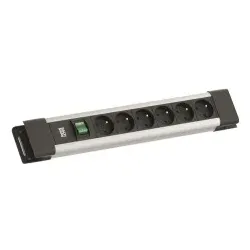 Bachmann BM005932 CONNECTUS 6xUTE 1xSchalter 2,0m CEE7/7 Grau