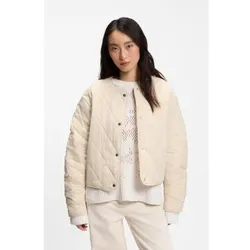 BOSS für Damen. 50553785 Wasserabweisende Jacke mit rautenförmig gestepptem Futter (36), Beige, Lässig, Polyester
