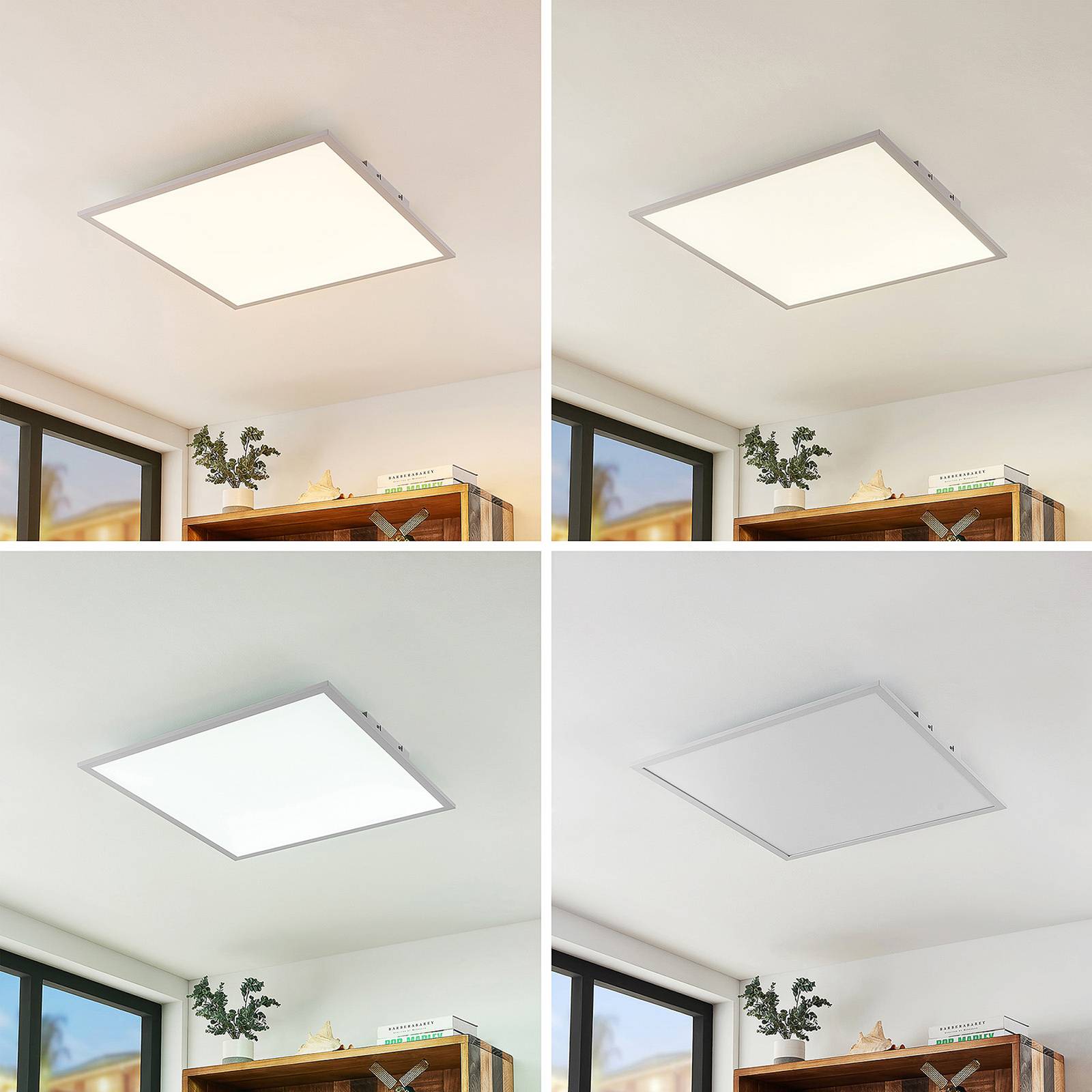 LED Ceiling Light Luay Lindby, dimmable, White / opal, Kitchen, Plastic, Modern, Ceiling Light