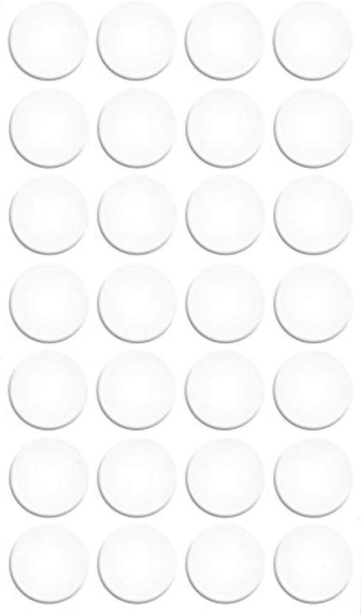 Zelfklevende afdekkappen voor meubels, 28 stuks, Ø 20 mm, kristalwit