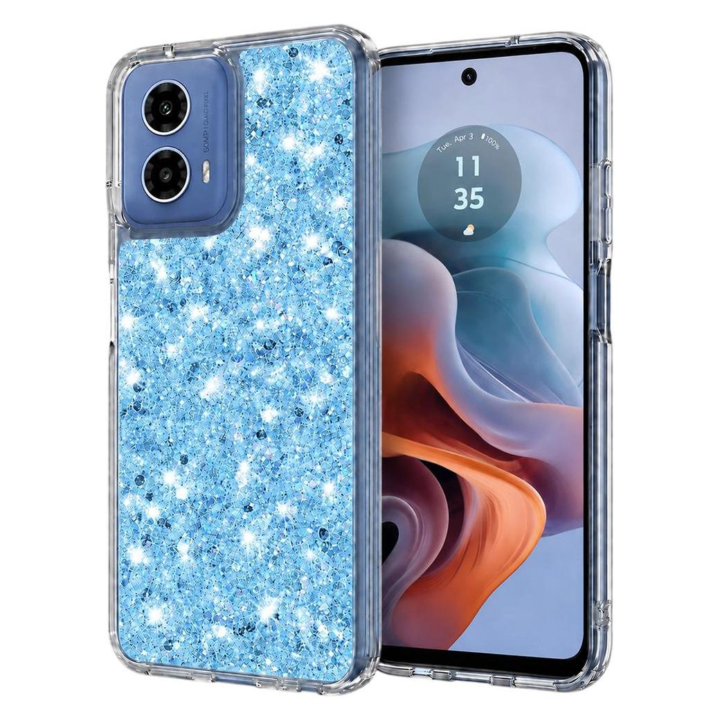 Techsuit - Sparkly Glitter - Motorola Moto G34 / Moto G45 - Blue (Motorola Moto G34) (56349475)