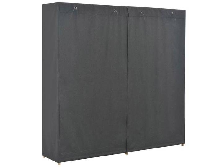 Garde-robe - - Armoire penderie - Bois de pin massif - Gris - 173x40x170 cm @89035