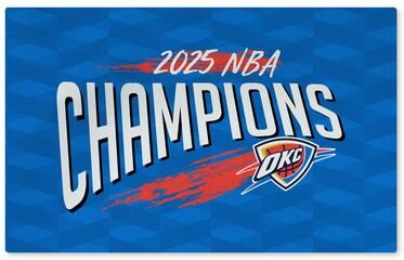 NBA Oklahoma City Thunder 2025 Champs Worthy Washable Rug 20 x 32 inches - 20x32 inches