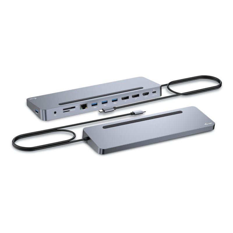 I-TEC USB-C Metal Ergonomic 4K 3x Display Docking Station with PD 100 W