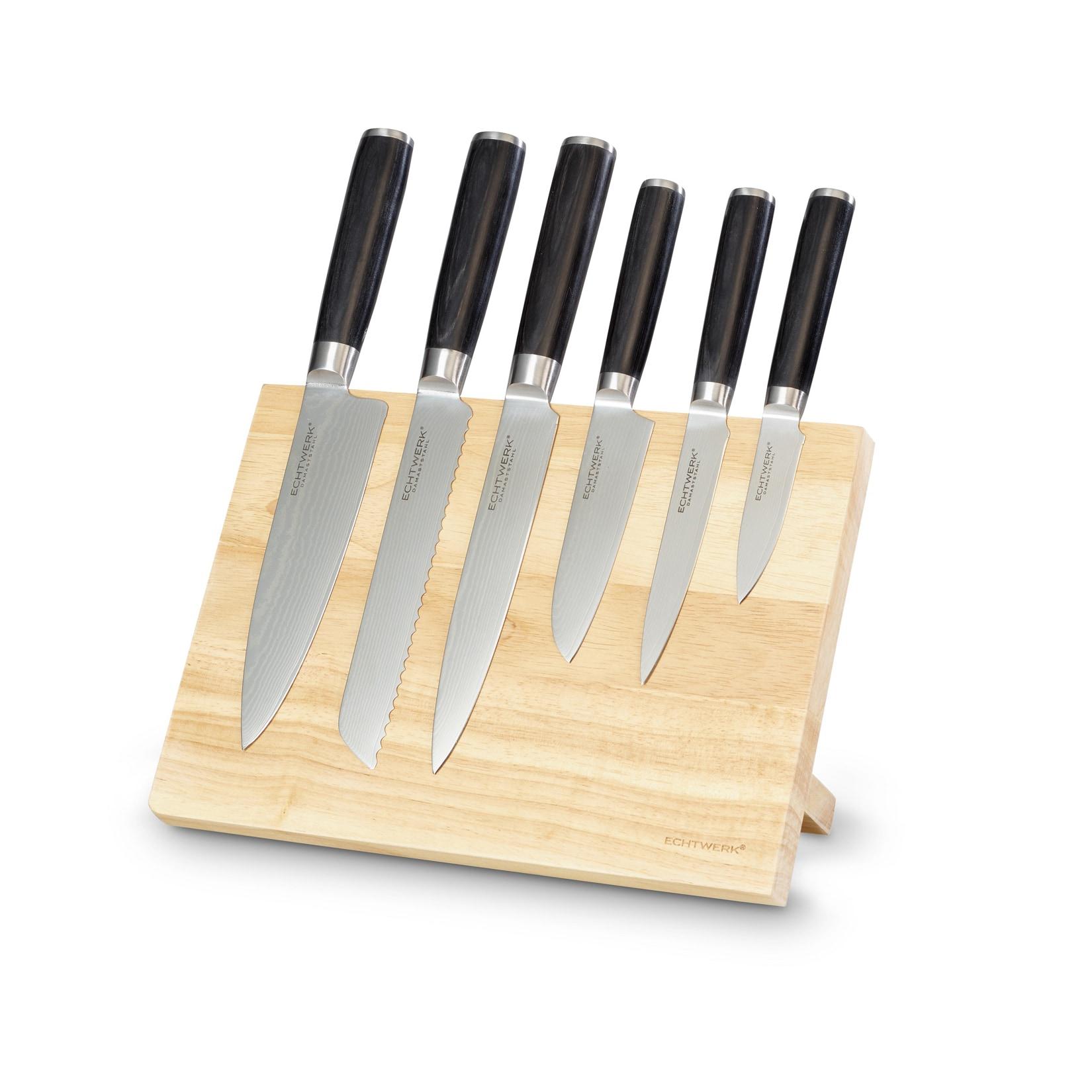 Damastmesser Set 7tlg, inkl Messerblock