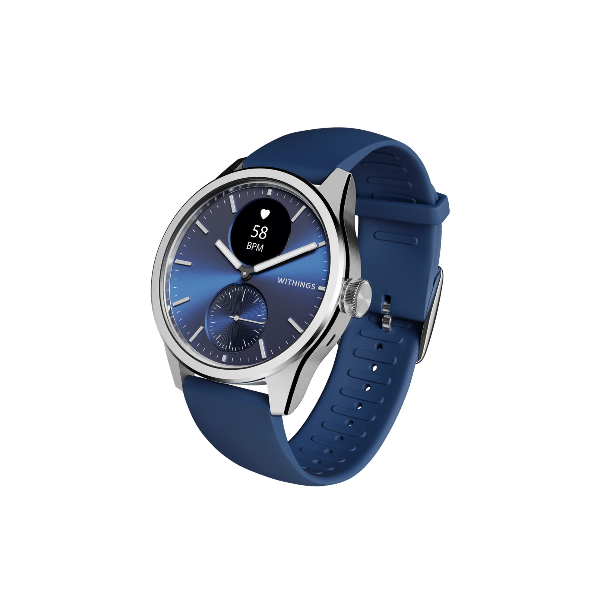 Withings ScanWatch 2 42mm blau EKG, Blutsauerstoffgehalt, Schlafüberwachung