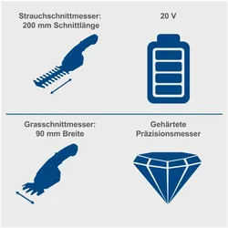 Scheppach, Heckenschere, Akku-Heckenschere 20V C-HTGS200-X Set (Akkubetrieb)