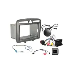 ACV Radioblende 2-DIN und Radioanschlusskit Lenkradfernbedienung Citroen / Fi...