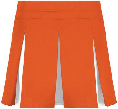 Augusta Sportswear 9116 Athletic Girls Liberty Skirt in Orange/White size Medium   Polyester