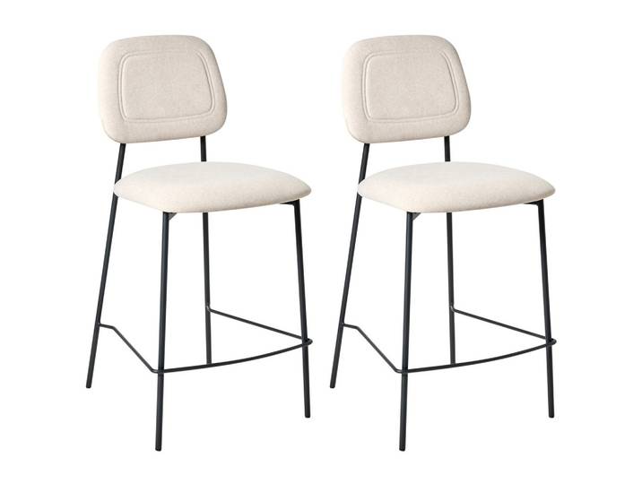 BARSTÜHLEN 2er-Set Hellbeige Duette