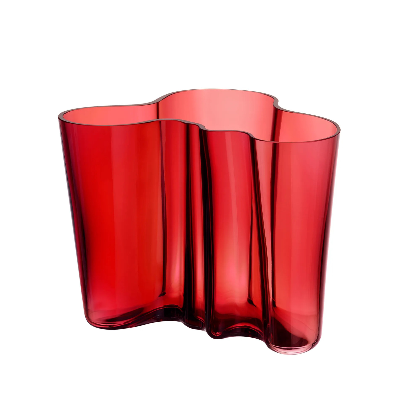 Iittala Alvar Aalto vaas cranberry rood