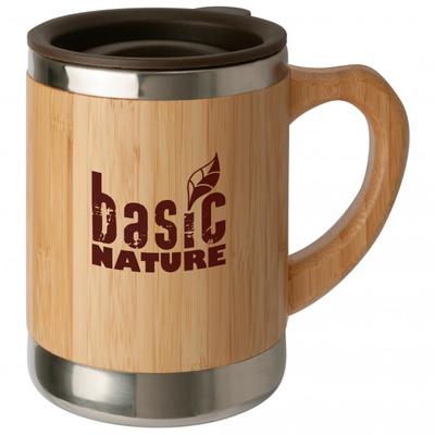 Basic Nature - Edelstahlbecher ''Bambus'' - Tasse Gr 0,3 l beige