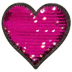 Kleiber Wende-Applikation "Herz", 9 cm