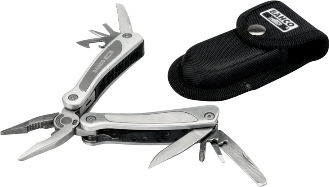 Bahco 12-in-1 multifunctioneel opvouwbaar gereedschap, 165 mm, zilver