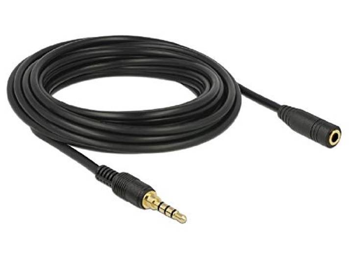 Delock Verlengstekker 3,5 mm 4-pins st > Bu 5,0 m zwart