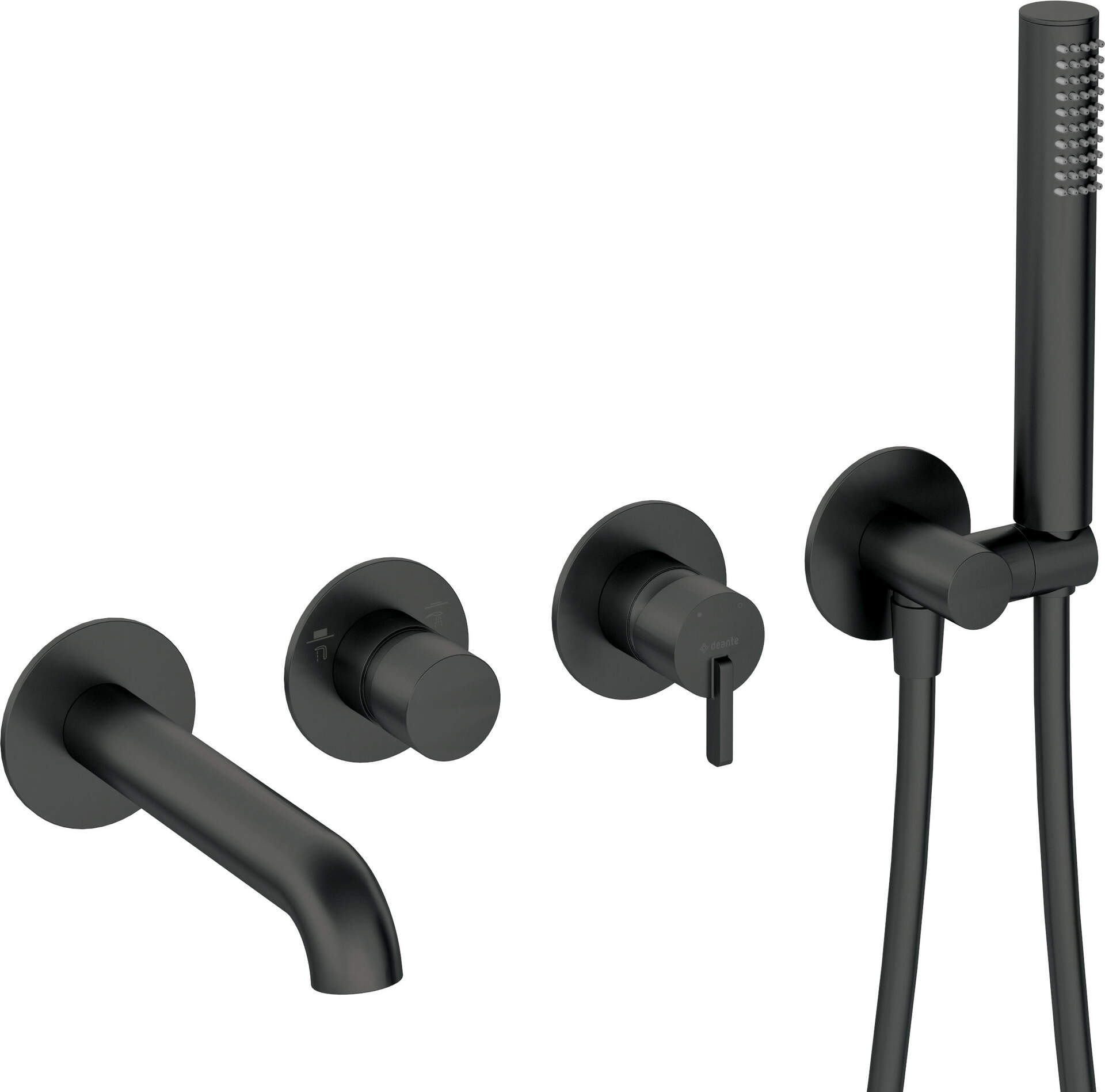 4-hole concealed bathtub mixer