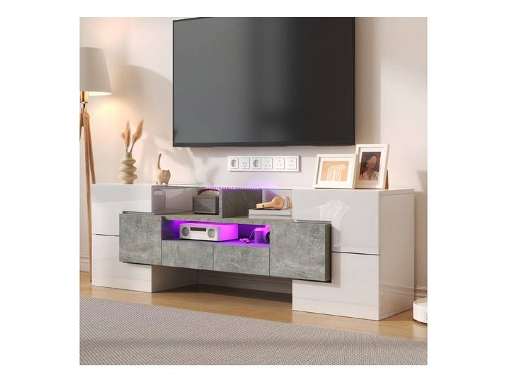 Odikalo TV-Schrank TV-Tisch TV-Bank Lowboard Fernsehschrank Medienschrank 145cm Mehrfarbe