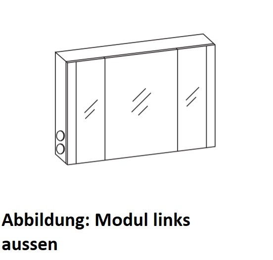 Artiqua LED-Spiegelschrank , Anthrazit Glanz, 071-SET-2-10-LA-51 071-SET-2-10-LA-51