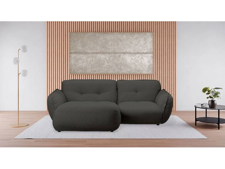 Ecksofa BETYPE Be Fluffy , grau (anthracit), B:269cm H:87cm T:184cm, 100% Polyester, Sofas, Ecksofa, Softes Sitzgefühl, moderne Kedernaht, hochwertiger Bezug