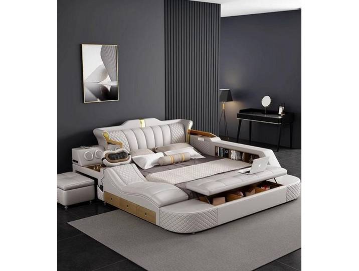 Xlmoebel Multimediabett Multifunktionsbett in modernem Design mit Sofa-Funktion (Bett), Hergestellt in Europa