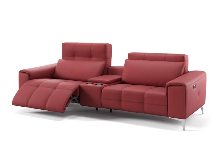Home Sofa Leder 2-Sitzer Kinosofa SALENTO Designer