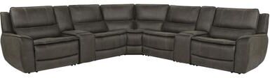 Coaster Marcell 7-Piece Power Reclining Sectional with 2 Consoles Grey