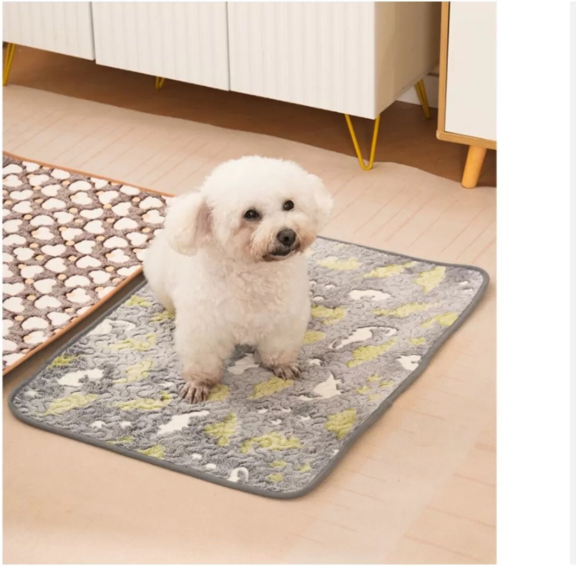 INF Luminous Machine Washable Non-slip Pet Pee Pad - Waterproof Absorbent Training Mat for Dogs and Cats, Coffee Brown L