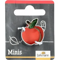 BIRKMANN Mini-Ausstechform Apfel, Ausstecher, Plätzchenform, Keks, Plätzchen, Edelstahl, 2.5 cm, 152717