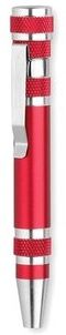 Tournevis multifonctions personnalisé Blizen aluminium rouge