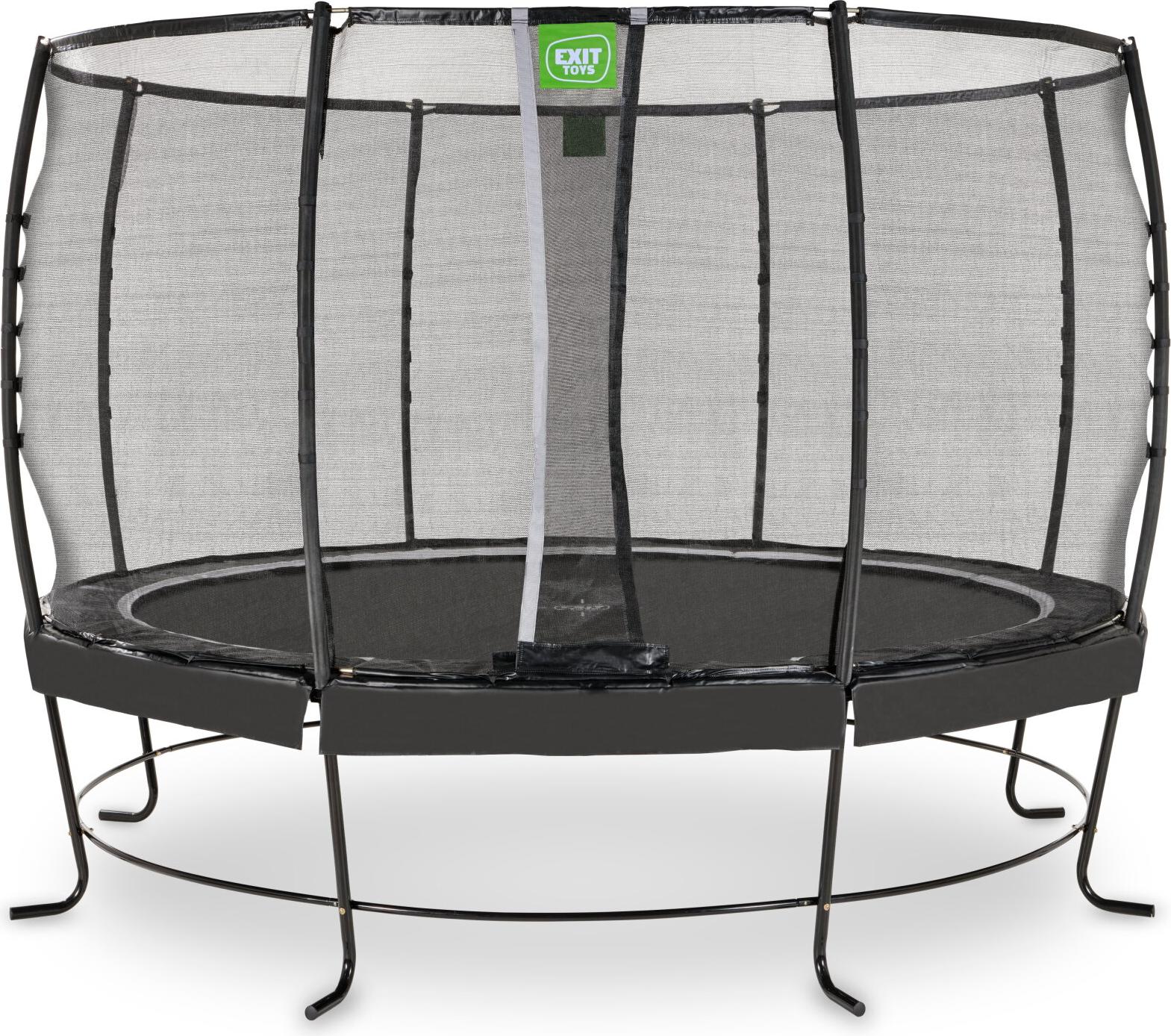 EXIT Lotus Premium Trampolin ø366cm, auf Beinen, Rund, Schwarz
