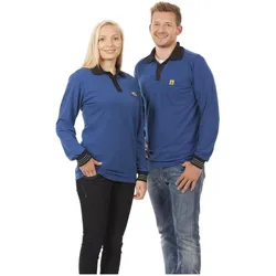 Wolfgang Warmbier, Arbeitsoberteil, ESD-Langarm-Polo-Shirt, Grösse 3XL, schwarz (3XL)