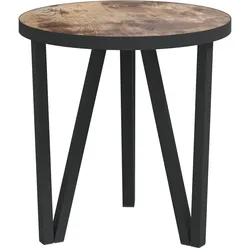 Décoshop26 - Beistelltisch/Pflanzenständer ø35 cm aus braunem MDF und Stahl DEC032583