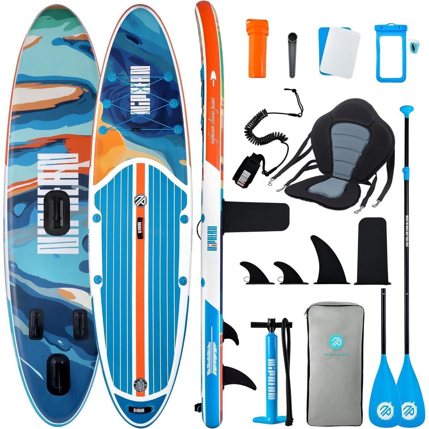 Stand Up Paddle Board für Erwachsene 320cm mit Sitz und Zubehör, 200kg Tragkraft