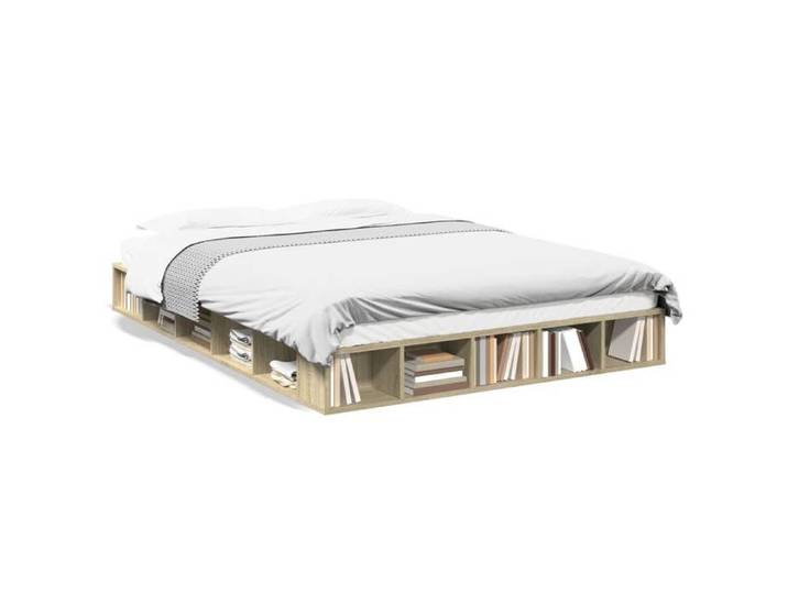 @FRENCH Cadre de lit adulte - Structure de lit 2 personnes - chêne sonoma 160x200cm 2584624