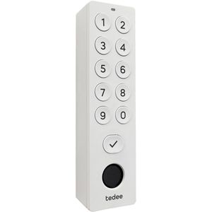 tedee Fernbedienung Keypad Pro, PIN & Fingerprint, Bluetooth, App-fähig, Smart Home, weiß