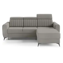 ECKSCHLAFSOFA Connor I verstellbare Kopfstützen, Dunkelbeige