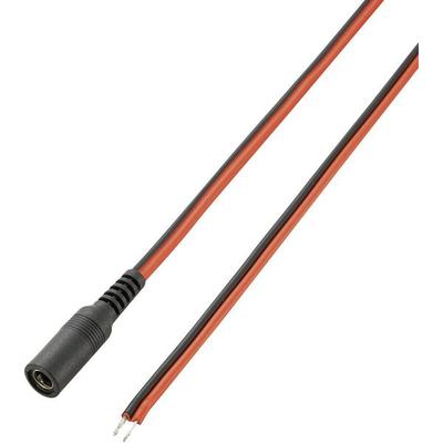 VOLTCRAFT 93025c181 Niedervolt-Anschlusskabel Niedervolt-Buchse - offene Kabelenden 5.5 mm 2.5 mm 5.5 mm 2.5 mm 2.00 m 1 St.