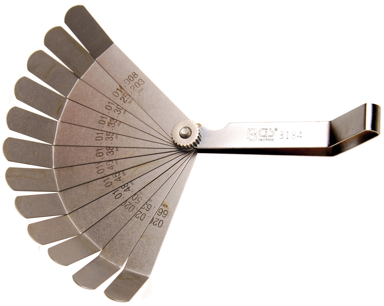 BGS technic 3184 Precisie-maatset voor het meten van afstanden, 12-delig, gebogen