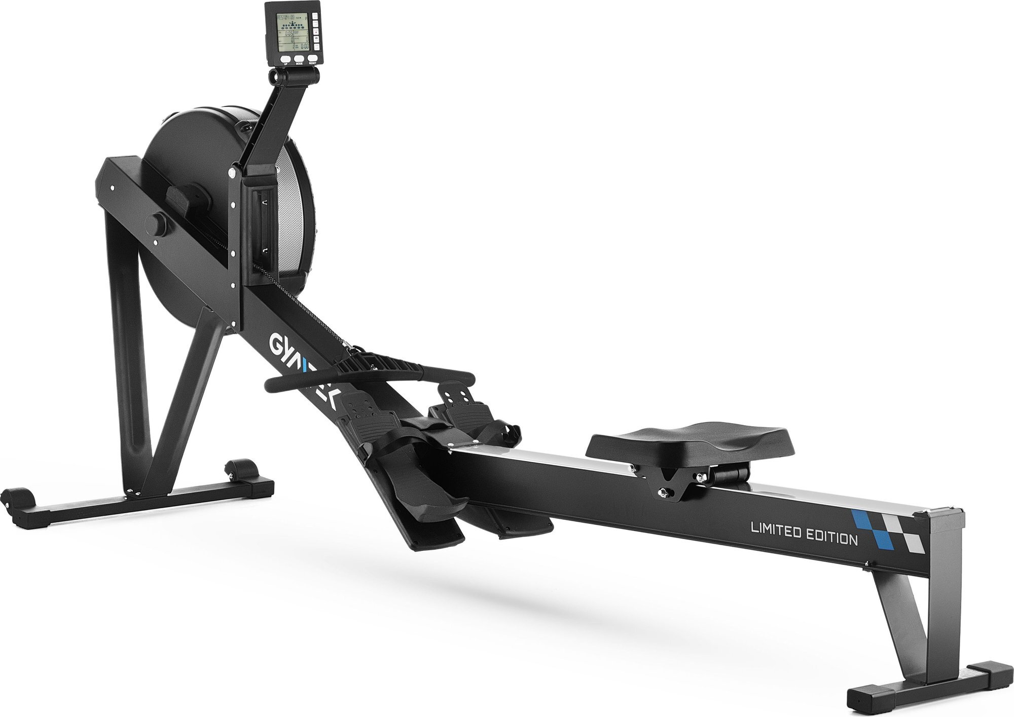 Gymtek Rudergerät für zuhause, - bis 200 kg, 10 Stufen Magnetbremssystem - Rudermaschine mit LCD-Anzeige, Wasserrudergerät