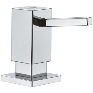 GROHE Spülmittelspender Cube 40649000, verchromt, Einbau-Spender, aus Metall, Füllmenge 500 ml