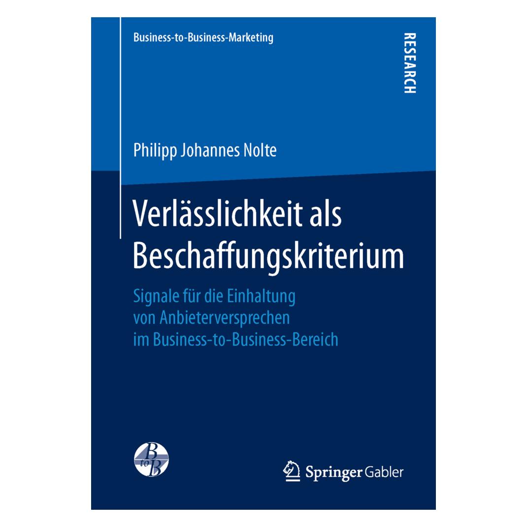 Springer Verlässlichkeit als Beschaffungskriterium (Deutsch, Softcover, Philipp Johannes Nolte) (55824216)