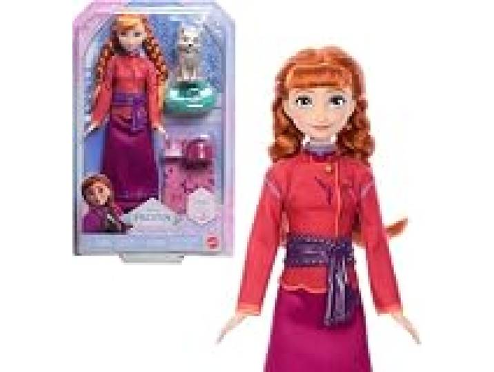 Mattel Disney La Reine des Neiges Anna Poupée & Figurine de Loup