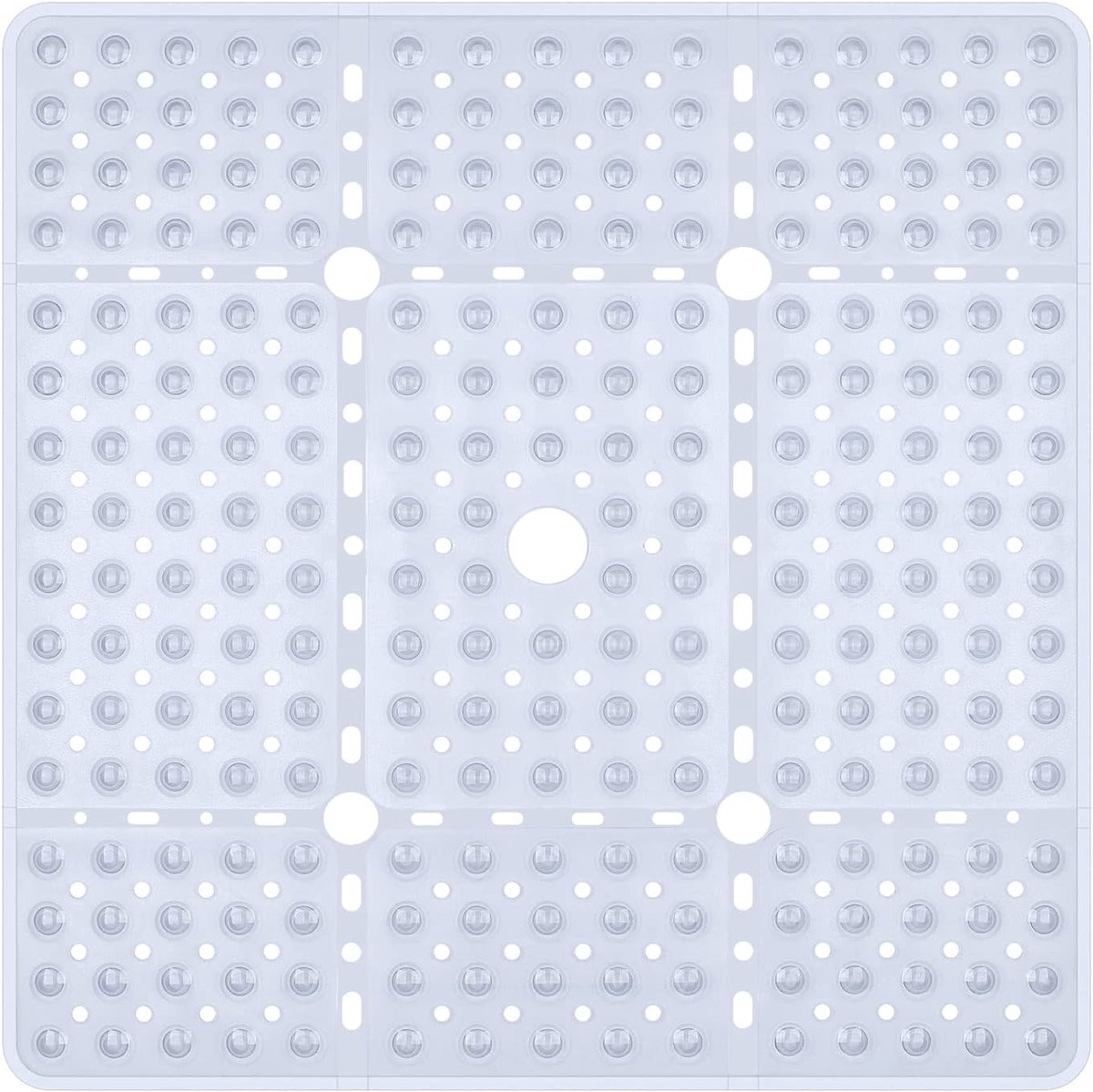 XL Transparante Antislip Douchemat met Krachtige Zuignappen - 70 x 70 cm
