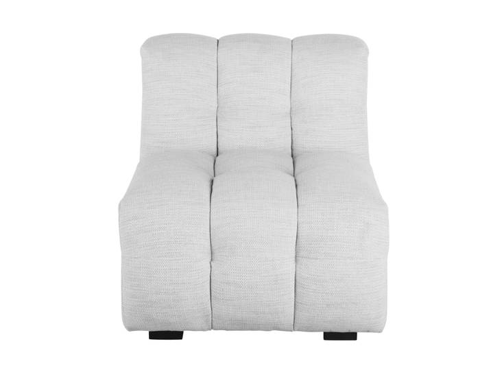 Modulares Sofaelement mit Samtbezug, hellgrau
