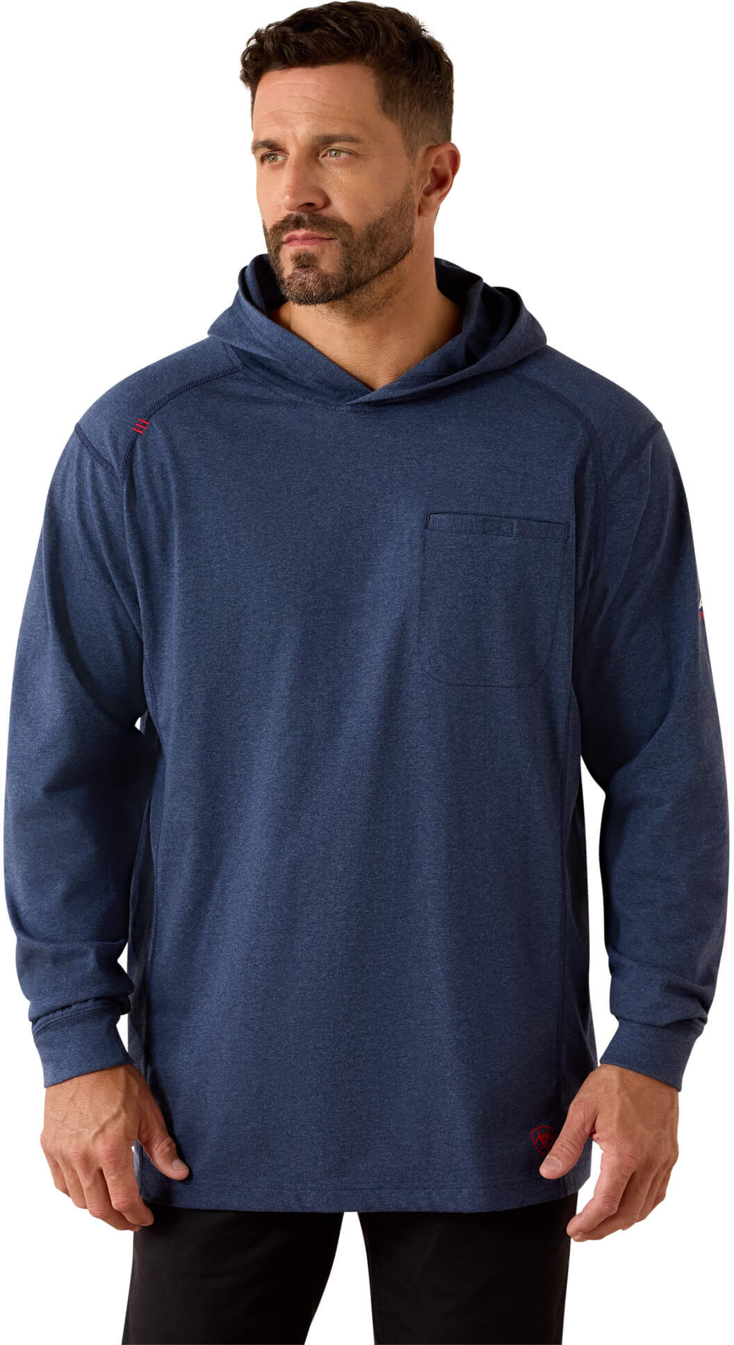 Men's Flame-Resistant Air Hooded Top in Navy Heather, Size: 3XL by Ariat